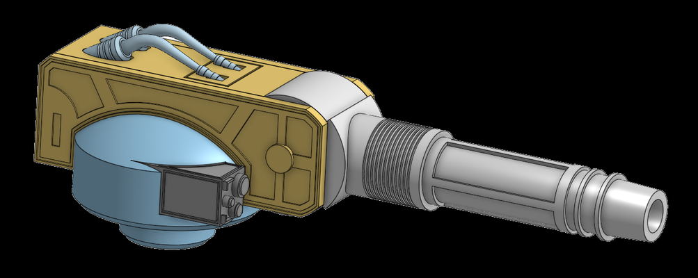 sicaran venator lazer küçük kule vekil savaş topu 40 tank sapkınlık top poz verilebilir 3d print model - Mito3D