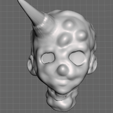 sick head game demon wargame ugly 3d print model - Mito3D