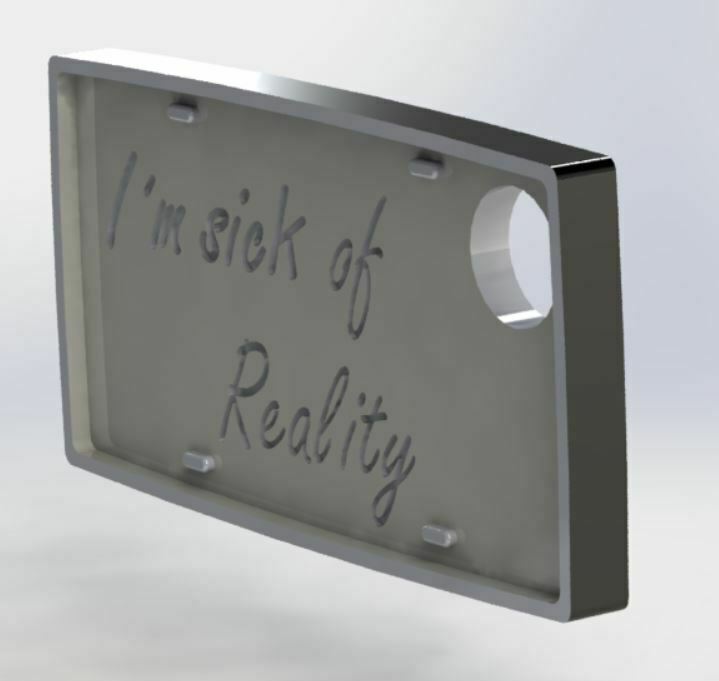 sick reality keychain dystopia llavero distop 3D print model - Mito3D
