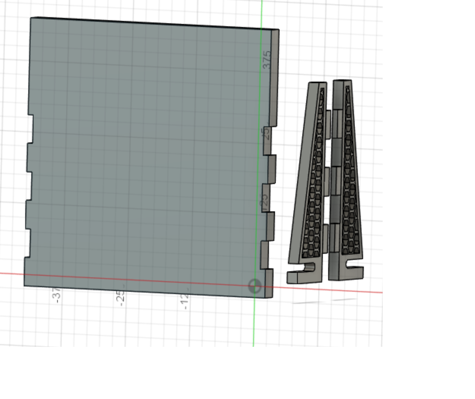escrivaninha estante hexágono tópicos 3D print model - Mito3D