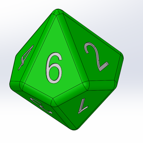 10 sided dice game sides 3D print model - Mito3D