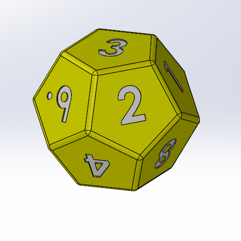 12 sided dice game sides 3D print model - Mito3D