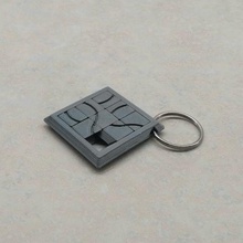 2-seitig Schiebe-puzzle-Schlüsselbund Spiel stocking stuffer keyring Strumpf Füller komplett montiert 3d print model - Mito3D