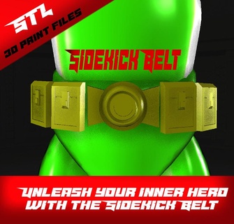 sidekick utility belt cinturon cosplay super heroe cintur n accesorio hero robin batman vigilant comic 3d print model - Mito3D