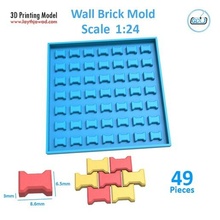 marciapiede mattoni muffa 1 24 edificio scala diorama passatempo modello argilla blocchi parete 3d print model - Mito3D