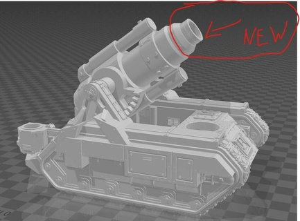 assedio mortaio colosso variante gioco pesante apc bombardare 40k cupo buio 3d print model - Mito3D