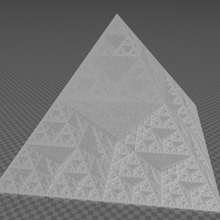 agosto esquí pirámide orden 8 matemáticas Arte fractal sierpinski 3d print model - Mito3D