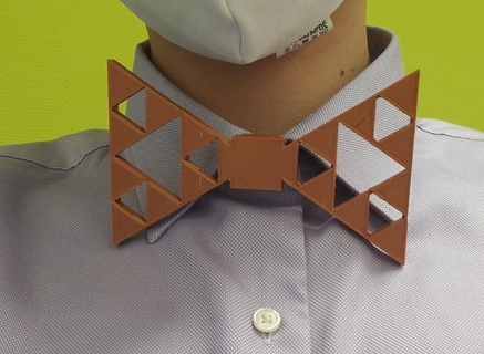 Sierpinski arco gravata Melhor fixação borboleta gravatas fractal acessórios adereços moda 3d print model - Mito3D