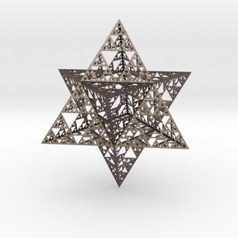 sierpinski merkaba art matemáticas tetraedro estrella espacio tiempo de la antena bashar fractal 3D print model - Mito3D