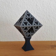 sierpinski octaedro a arte platonicsolids sierpinskitriangle mathart fractal 3d print model - Mito3D