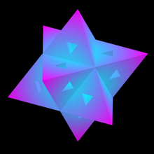 Sierpinski octostar Merkaba iteração 2 tetraedro pirâmide triângulo octaedro matemática fractal padronizar motivo Estrela esponja estrelado 3d print model - Mito3D