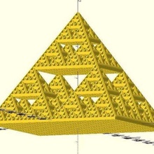 sierpinski-Pyramide Architektur fraktal customizer sierpinski openscad Pyramide 3d print model - Mito3D