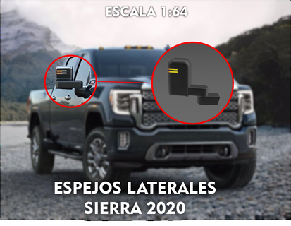 sierra 2020 mirrors 1 64 scale-1 4x4 jeep sand terrain scale 164 hot wheels saw gmc custom sides side heavyduty 3d print model - Mito3D