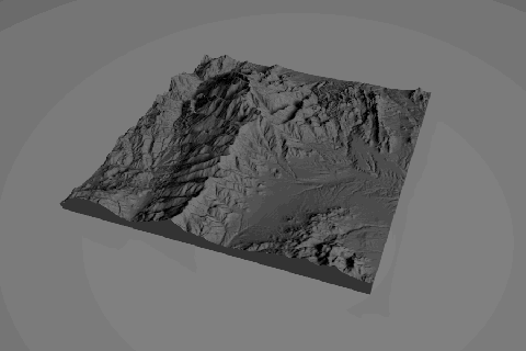 Sierra Nevada ispanya 3d harita 3d print model - Mito3D
