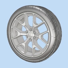 sierra snowflake wheels rims chevy gmc truck scale model 1/25 1/24 1/18 1/10 3d print model - Mito3D