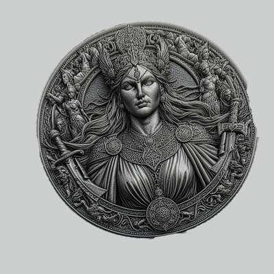 sif mitologia deus medalhão arte nórdico thor odin pingente 3d print model - Mito3D