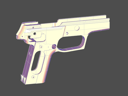 sig p228 frame pistol 3d print model - Mito3D