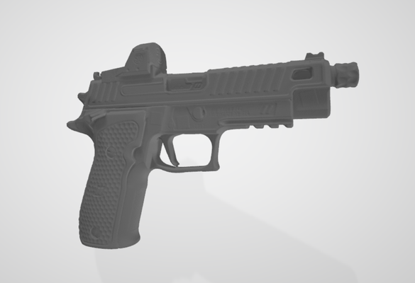 sig sauer p226 zev - real size gun model tools kydex mold scan 3d print model - Mito3D