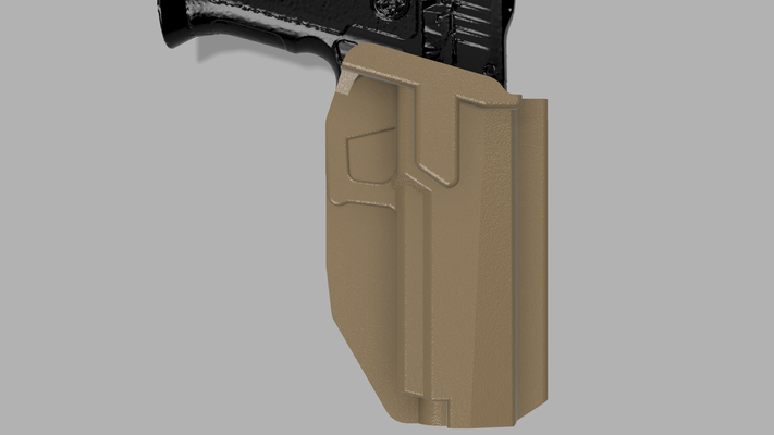 sig sauer p320 x5 legion owb compression mold kydex holster gun x five iwb duty trim jig 3d print model - Mito3D