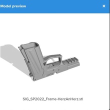 sig Sauer sp2022 Herstal quadro Armação 3d print model - Mito3D