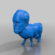 sigmund freud cow xover art creatures 3d print model - Mito3D