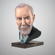 sigmund freud art people bust doctor cientist famous 3d print model - Mito3D