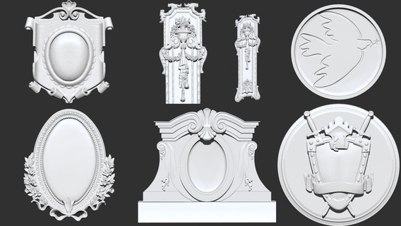 sign-logo relief - rh Art sculpture decoration resin carved interior design exterior bust toy art cnc jewellry pendant rings home accessories decor furniture easter halloween statue multicolor vase stone lamp 3d print model - Mito3D