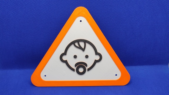 sign child car road safety 3d print model - Mito3D