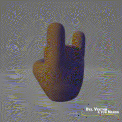 işaret boynuz emoji Boynuz el parmak Kaya 3d print model - Mito3D
