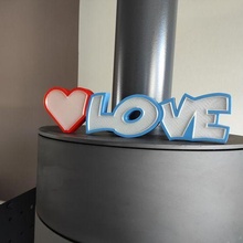 signe illuminé lettres l'amour leds éclairage cœur foyer 3d print model - Mito3D