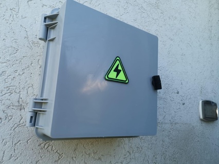 señalización precaución electricidad firmar logo eléctrico instalación 3d print model - Mito3D