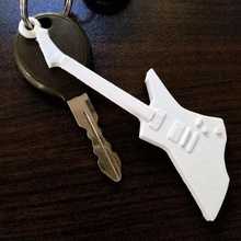 la firma de guitarra esp explorador james hetfield metallica gadget anillo claves moda 3d print model - Mito3D