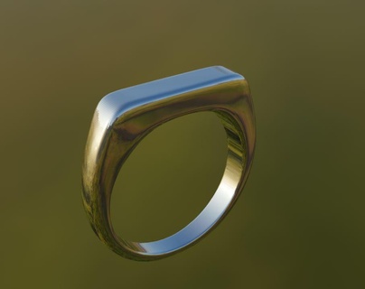 sello anillo Delgado conjunto hombres mujeres unisexo joyería oro minimalista redondo oval inteligente pequeña fundición moldeable 3d print model - Mito3D