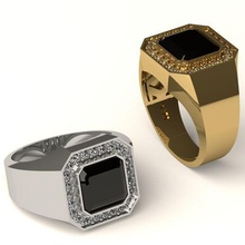 sinete anel 2 joalheria jóias ouro prata 3dprint imprimível 3dmodel moda jóia pedra rubi 3d print model - Mito3D