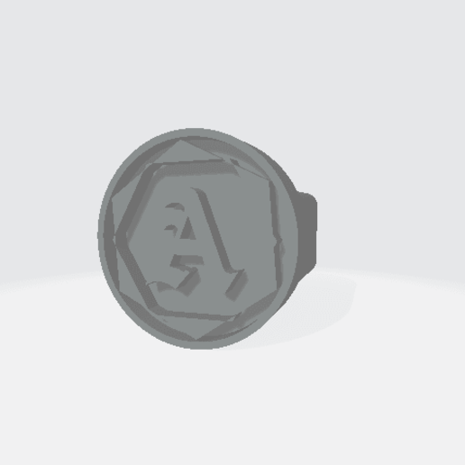 chevalière en toutes lettres bijoux prop jeu lettre de l'anneau le sceau donjons dragons signetring 3D print model - Mito3D