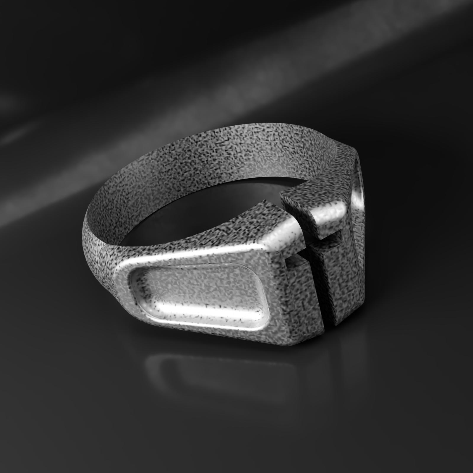 sello anillo cruzar 3D print model - Mito3D