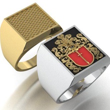 Siegelring Wappen Schmuck Männlich signet jahrgang bedruckbar ist Ost heraldische ring Männer exklusiv Schild gold Juwel Ringe 3ds stl 3d print model - Mito3D