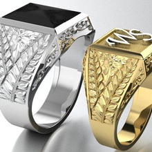 chevalière héraldique bijoux mâle sceau vintage imprimable - orientales de l'anneau hommes exclusif bouclier or joyau les anneaux 3ds stl 3d print model - Mito3D