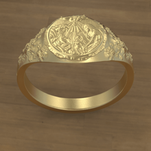 el anillo de sellar la sagrada familia joyería moda 3d print model - Mito3D