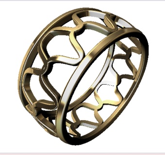 zigzag squillare jewelry rings 3d print model - Mito3D