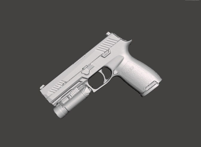 sigsauer p320 olight pl2 pl pro sig 2 kydex pistolet moule étui g19 g17 3D print model - Mito3D