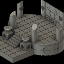 sihedron stone chamber game dungeon room ritual runes 3d print model - Mito3D