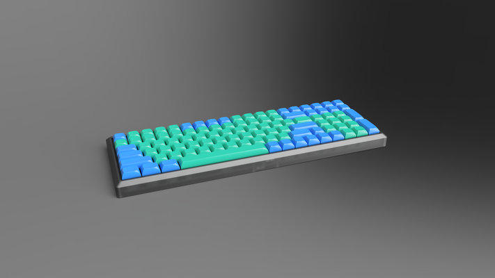 sikk96 mechanical keyboard cherry mx gateron corsair clicky switches clonk typing office pc computer desk 3d print model - Mito3D