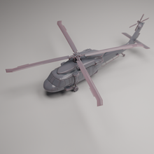 Sikorsky uh 60 noir faucon 3d print model - Mito3D