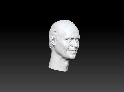 silence lambs anthony hopkins head sculpture 3d print model 3d print model - Mito3D