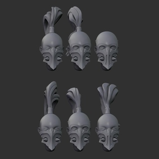 silent sisterhood heads supported sisters silence sos talons emperor imperium war hammer 42k 40000 30k horus heresy age darkness space marine bits conversion mask skull 3d print model - Mito3D
