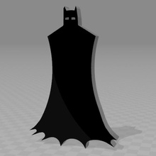 silhouette von batman Spiel comics dc statue Figur 3d print model - Mito3D