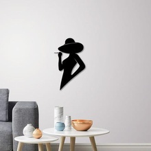silhouette lady profile wall art artistic printing 3d model decor decoration woman 3d print model - Mito3D