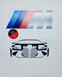 silhueta m4 parede suspensão 80cmx40cm BMW Aplique decorar carro 3d print model - Mito3D