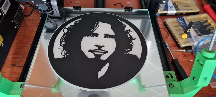 silueta mezcla lemmy kurt Cobain Freddy amy Jim Morrison chris siluetas rock Arte decoración bar 3d print model - Mito3D